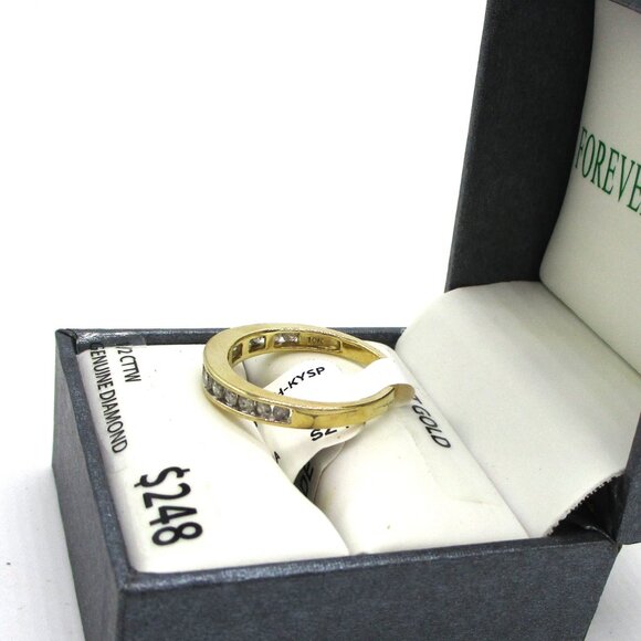 FOREVER BRIDE 10 KT Gold Diamond Anniversary Band SZ 7 - Picture 5 of 6